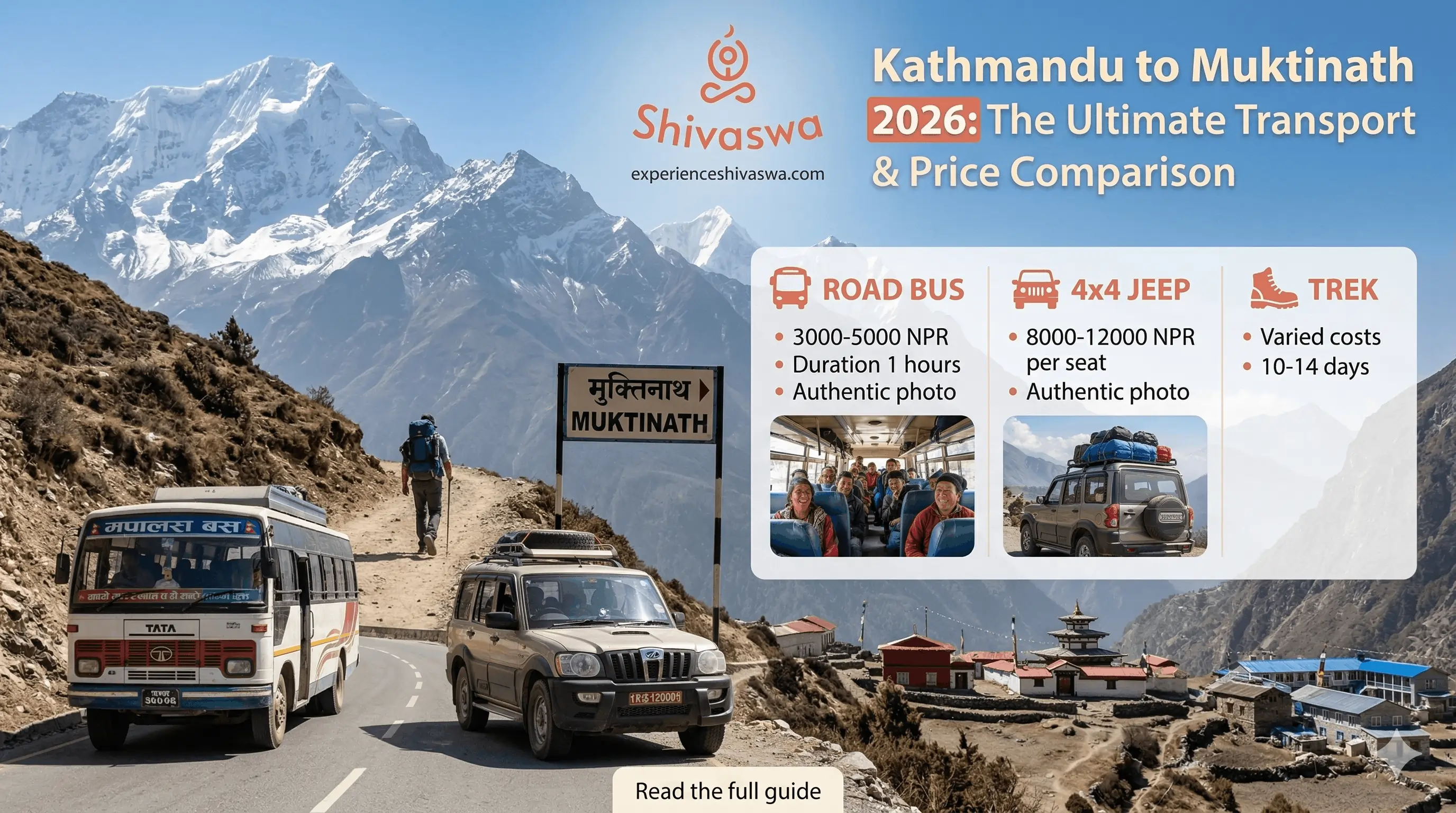 Kathmandu to Muktinath 2026: The Ultimate Transport and Price Comparison